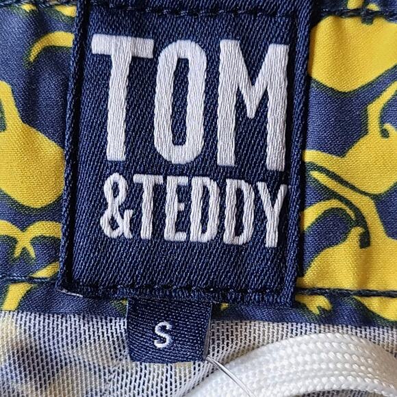 TOM & TEDDY Gold and Blue Jumping Kangaroo UPF50+ Swim Shorts Men's Size Small - Picture 8 of 12